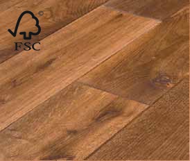 Rustic European Engineered Oak flooring Single Smoked Oiled 190mm
